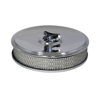 CHROME AIR CLEANER FILTER ASSEMBLY 9X2 STANDARD  5 1/8TH HOLLEY BASE