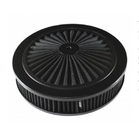 EXTRA HI FLOW BLACK AIR CLEANER FILTER ASSEMBLY 9X2 STANDARD  5 1/8TH HOLLEY BASE