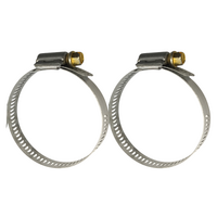 HOLDEN DAYCO FUEL FILLER HOSE CLAMPS 40MM - 64MM STAINLESS BAND X 2