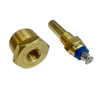 TORANA LH LX SLR SS DASH VDO BLUE RING TEMP SENDER WITH BRASS ADAPTOR