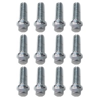 HOLDEN CHEV V8 EXTRACTOR HEADER BOLTS CHROME 1 INCH X 12