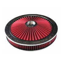 EXTRA FLOW RED AIR CLEANER FILTER ASSEMBLY 14 X 2 STANDARD BASE HOLLEY 5-1/8