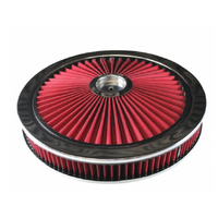 EXTRA FLOW RED AIR CLEANER FILTER ASSEMBLY 14 X 2 RECESSED BASE HOLLEY 5-1/8