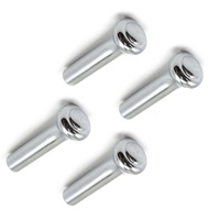  NEW UNIVERSAL CHROME DOOR LOCK KNOB SET HOLDEN FORD SET OF FOUR