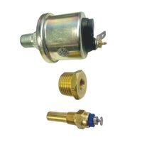 HJ HX HZ HOLDEN GTS DASH OIL PRESSURE AND VDO BLUE TEMP SENDERS WITH BRASS ADAPTOR