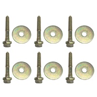 HOLDEN HQ HJ HX HZ WB BODY TO CHASSIS MOUNT BOLTS AND WASHERS X 6 SEDANS COUPES UTES