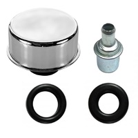 AFTERMARKET VALVE COVER OIL FILLER BREATHER CAP, PVC VALVE AND GROMMET KIT