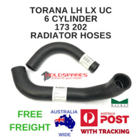 TORANA LH LX UC HOLDEN 6 CYLINDER RADIATOR HOSES 173 202