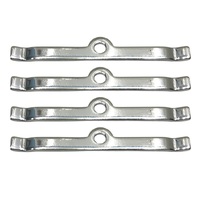 HOLDEN CHEVROLET CHROME TAPPET ROCKER COVER SPREADER BAR TABS X 4