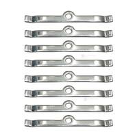 HOLDEN CHEVROLET CHROME TAPPET ROCKER COVER SPREADER BAR TABS X 8