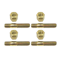 HOLDEN V8 CAST EXHAUST MANIFOLD STUDS AND BRASS NUTS KIT HT HG HQ HJ LH