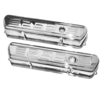 HOLDEN V8 253 LOGO EMBOSSED CHROME ROCKER VALVE COVERS