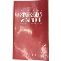 HOLDEN VQ STATESMAN AND CAPRICE OWNERS HANDBOOK MANUAL