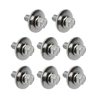 HOLDEN HQ HJ HX HZ WB CHROME BONNET HINGE BOLTS X 8