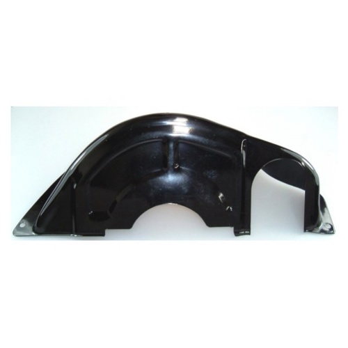 CHEVROLET SMALL BLOCK TO POWERGLIDE BLACK STEEL FLYWHEEL DUST COVER