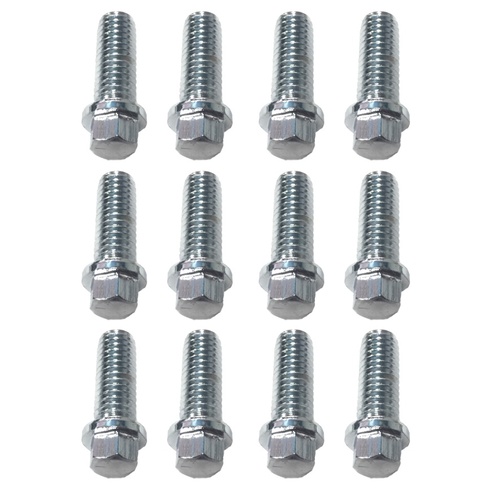 HOLDEN CHEV V8 EXTRACTOR HEADER BOLTS CHROME 1 INCH X 12