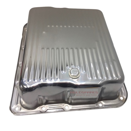 HOLDEN CHEV TURBO 700 CHROMED STEEL DEEP TRANSMISSION PAN