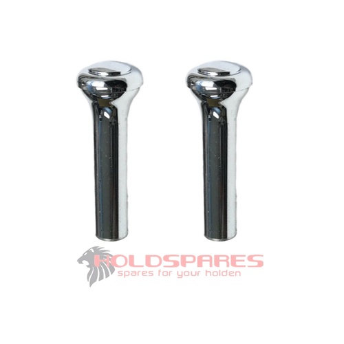 NEW CHROME DOOR LOCK KNOBS UNIVERSAL HOLDEN FORD PAIR
