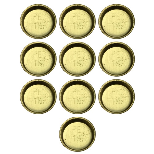 BRASS CUP ENGINE BLOCK - HEAD WELSH PLUGS 1-7/32 X 10