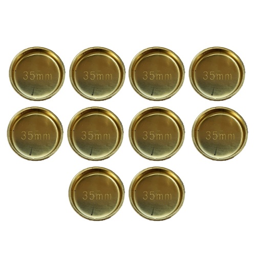  BRASS CUP ENGINE BLOCK WELSH PLUGS 35MM X 10