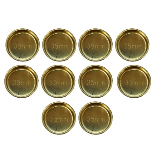  BRASS CUP ENGINE BLOCK WELSH PLUGS 35MM X 10