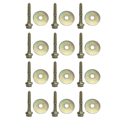 HOLDEN HQ HJ HX HZ WB BODY TO CHASSIS MOUNT BOLTS AND WASHERS X 12 UTES AND VANS