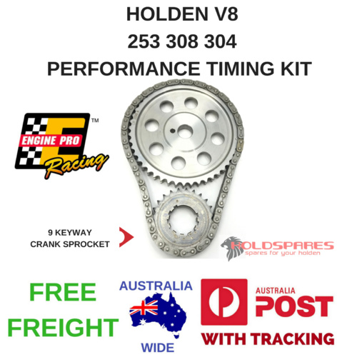 HOLDEN V8  DOUBLE ROW PERFORMANCE ADJUSTABLE TIMING CHAIN KIT 253 308 304 