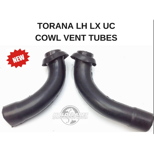 TORANA LH LX UC SEDAN HATCH SLR SL A9X REPLACEMENT COWL VENT DRAIN TUBES