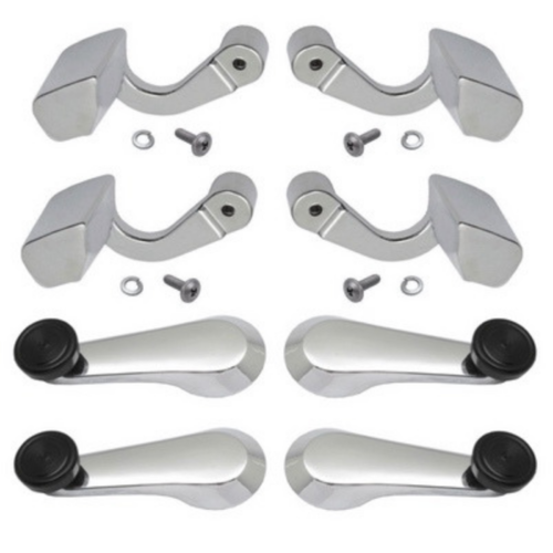 HOLDEN HQ HJ HX HZ NEW INNER DOOR HANDLE AND WINDER HANDLE SET 4 DOOR