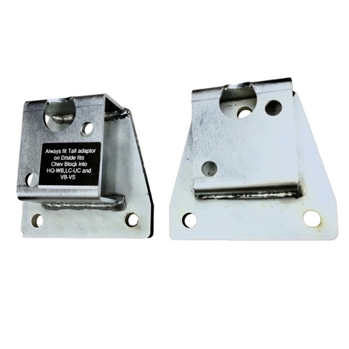 CHEVROLET TO HOLDEN ENGINE MOUNT ADAPTER BRACKET PLATES HQ HJ HX HZ WB