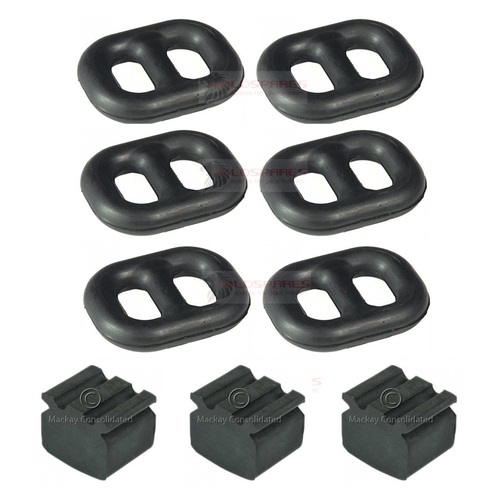 HOLDEN COMMODORE V8 TWIN EXHAUST MOUNT RUBBER KIT VB VC VH VK 