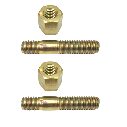 HOLDEN RED MOTOR 6 CYLINDER CAST EXHAUST MANIFOLD STUDS AND BRASS NUTS  EH HD HR HK HT HG HQ HJ LH