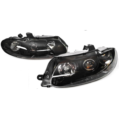 VT HOLDEN COMMODORE MONARO ANGEL EYE PROJECTOR BLACK ALTEZZA HEADLIGHTS