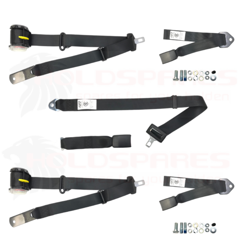 HOLDEN HJ HX HZ STATION WAGON NEW BENCH SEAT BELT SET WITH RETRACTABLES AND LAP SASH