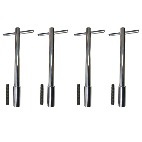 CHROME  ROCKER COVER T HOLD DOWN BOLTS (127MM ) SET OF 4