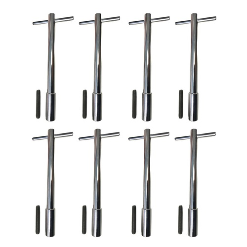 CHROME  ROCKER COVER T HOLD DOWN BOLTS (127MM ) SET OF 8