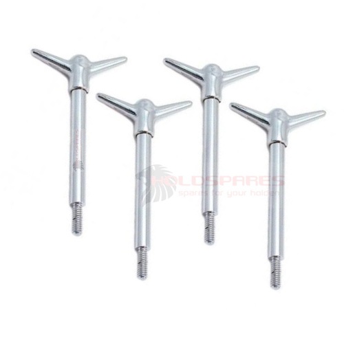 CHROME VALVE TAPPET ROCKER COVER HOLD DOWN Y BOLT SET OF 4