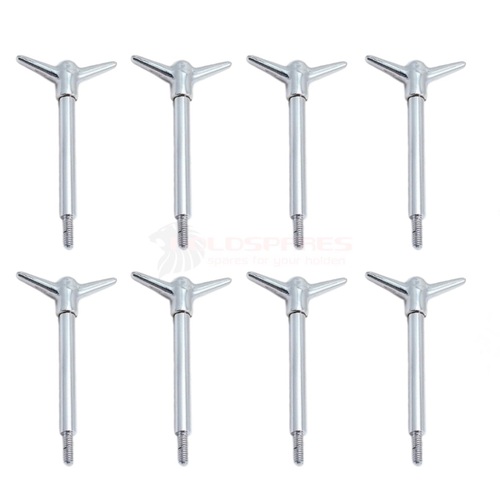 CHROME VALVE TAPPET ROCKER COVER HOLD DOWN Y BOLT SET OF 8