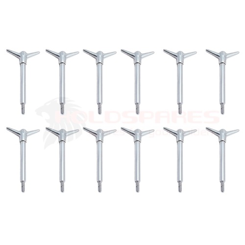 CHROME VALVE TAPPET ROCKER COVER HOLD DOWN Y BOLT SET OF 12
