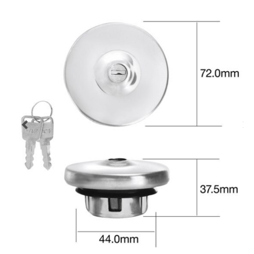 HOLDEN HK HT HG STAINLESS STEEL FUEL FILLER TANK LOCKING CAP