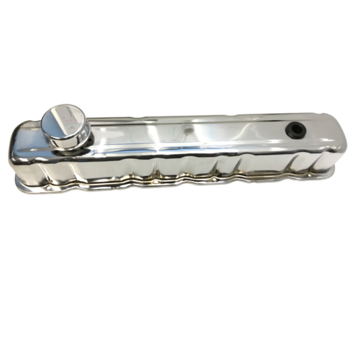 HOLDEN RED 6 CYLINDER CHROME ROCKER COVER WITH PUSH IN CAP