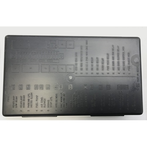 VK COMMODORE ENGINE BAY USED FUSE BOX COVER PANEL GENUINE USED 92019519