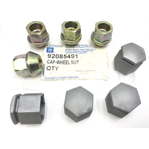 HOLDEN COMMODORE VT VX VY VZ GENUINE NEW FOUR WHEEL NUTS AND CAPS
