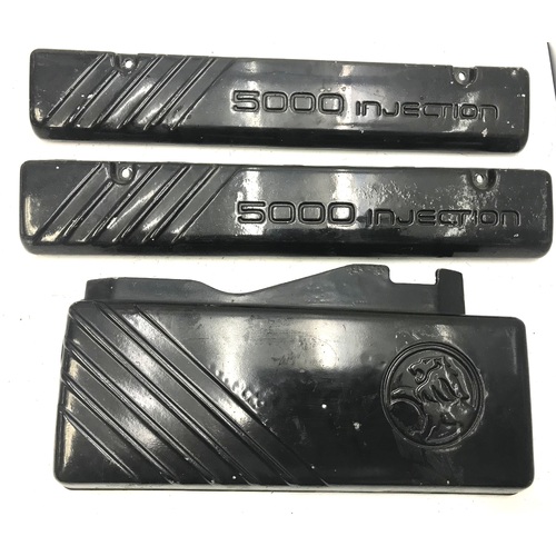 HOLDEN 304 V8 EFI USED FUEL RAIL AND THROTTLE BODY COVERS VR VS
